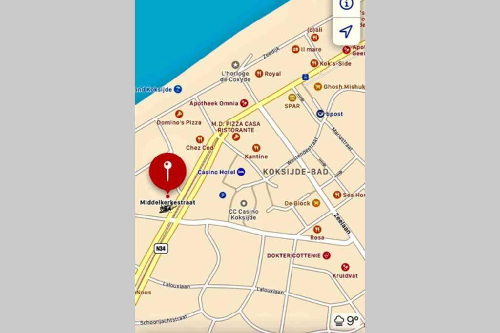 Zonnige Studio Mermoz Koksijde-Bad Kültér fotó